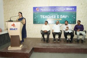 Awarded teachers addressing attendents